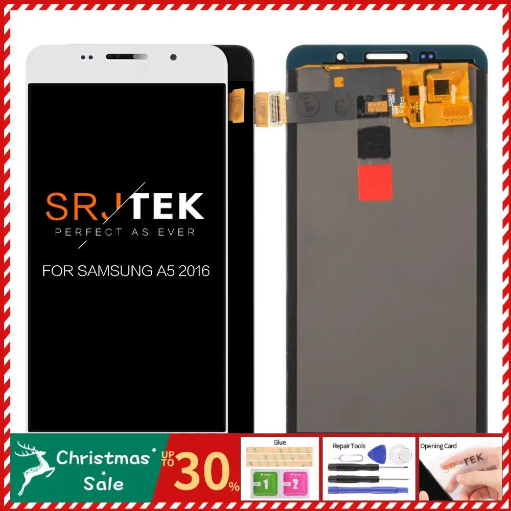 5," ЖК-дисплей для SAMSUNG Galaxy A5, A510, A510F, A510M, SM-A510F, сенсорный экран, дигитайзер, Замена ЖК-дисплея, отрегулируйте