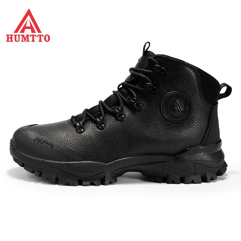 HUMTTO Brand Breathable Hiking Shoes for Men Winter Waterproof Outdoor Climbing Trekking Shoes Mens Leather Male Tactical Boots