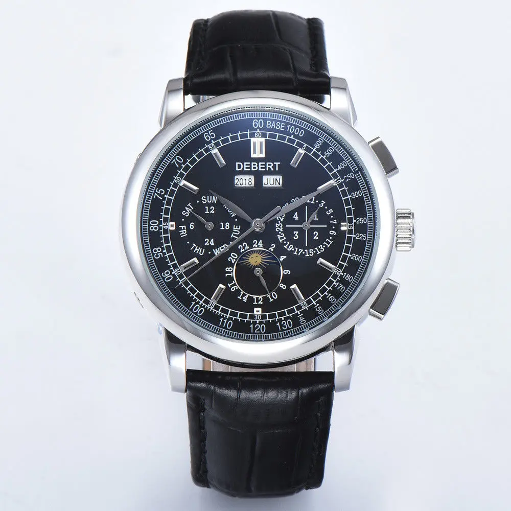 Relogio a prova de agua автоматические механические наручные часы мужские часы montre homme 316L из нержавеющей стали Moon Phase