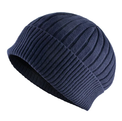 Зимние; вязанные; шерстяные Шапки для Для мужчин шапки бини шапки держать теплая шапка сплошной цвет наборы шарф шапка женские двухслойные вельветовые кепки без полей для мужчин шапка мужская зимняя - Цвет: Синий