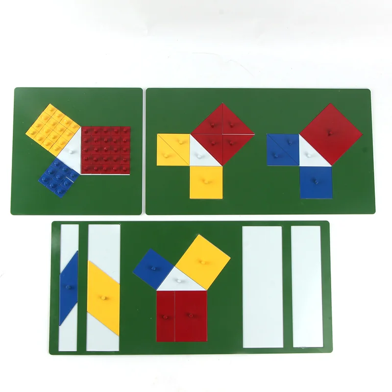 US $119.00 Theorem Of Pythagoras Set Montessori Mathematics Materials for Elementary Childrens Learning Tool