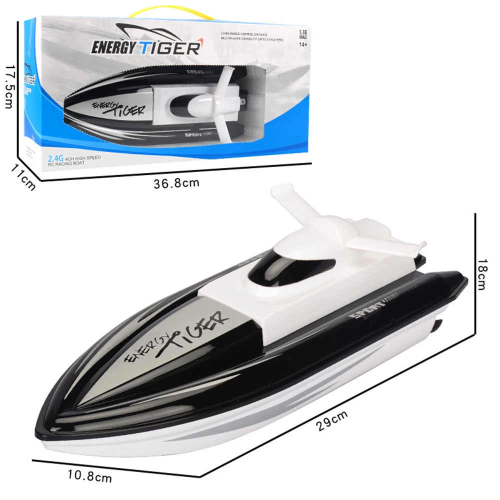 RC Speed Fishing Boat Radio-controlled 4 CH 1:16 2.4G 10KM/H Dual Motor Power Bait Boat Boys Toys for 10 YearS Old Dropshipping