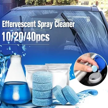 

10/20/40pc Condensed Effervescent Tablet Glass Cleaner Concentrated Pills Solid Wiper Cleaner Window Glass Cleaning tool @B17
