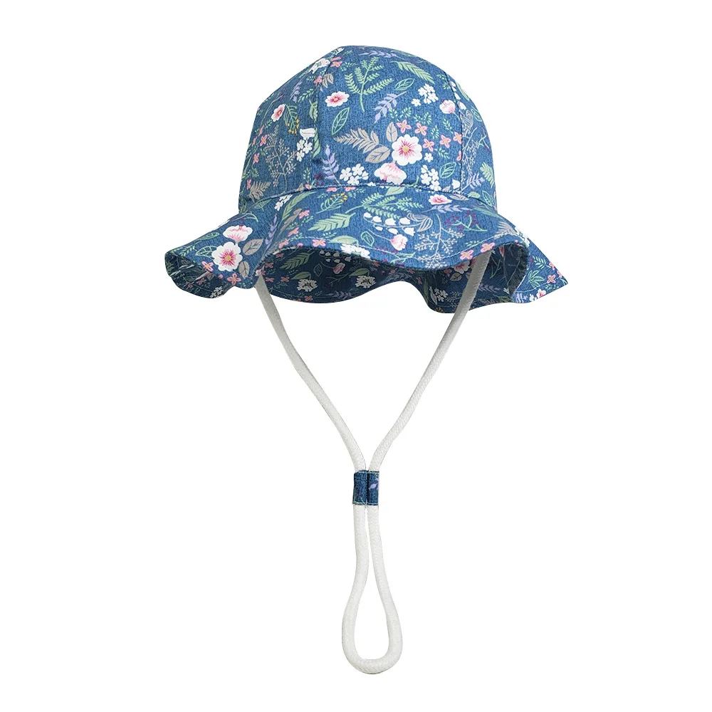 baby sun hat with string