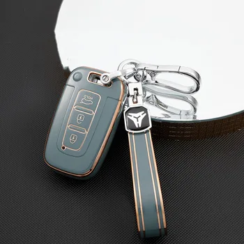 Custodia morbida per chiave Auto in TPU per Hyundai IX35 Sonata 8 per Kia Forte Rio 3 K2 K3 K5 supporto sportivo Fob accessori Auto Shell - Custodia morbida per chiave Auto in TPU per Hyundai IX35 Sonata 8 per Kia Forte