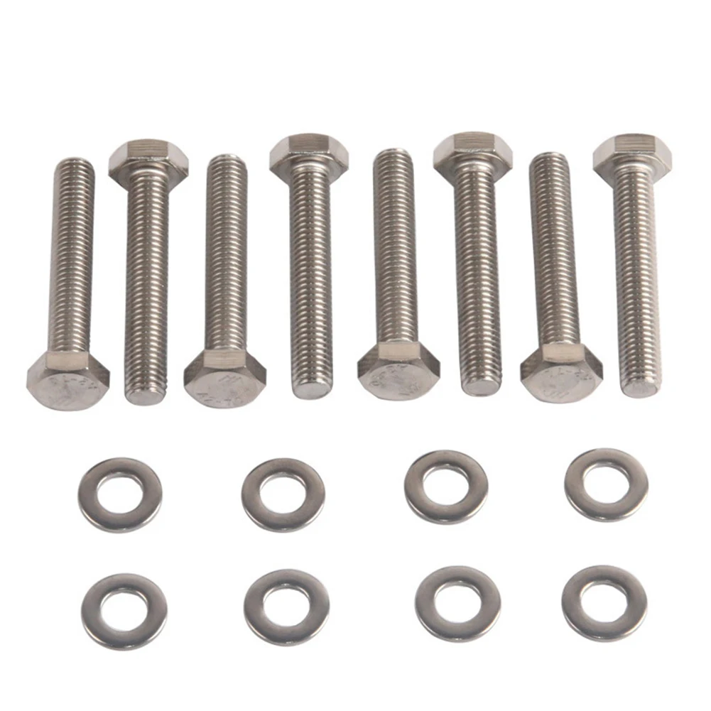F250 350 Bolt Kit Flat Washer Replacement Durable Auto Repair Exhaust Manifold Easy Install For Ford 7.3 L Powerstroke Diesell