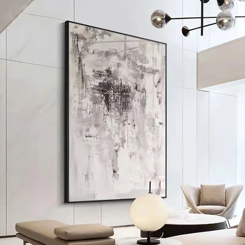 

Modern Light Luxury Living Room Decoration Painting New Chinese Style Sofa Background Wall Hand-Painted Abstract Large Painting