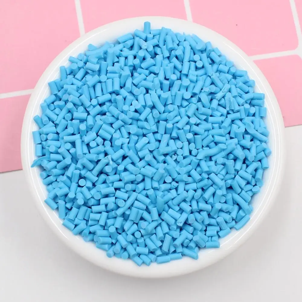 light blue 50 г/лот Полимерная глина из посыпка для Slime искусственное украшение торта ремесленничество DIY Пластик klei крошечные симпатичные грязи частиц - Цвет: light blue