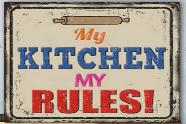 Жестяной знак My Kitchen Rules Забавный металлический для дома подарок на согревание