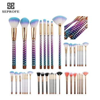 

8pcs Makeup Brushes Set Nylon Foundation Powder Face Eye Blush Blending Honeycomb Rose Gold Color Metal Cosmetic Make Up Tools