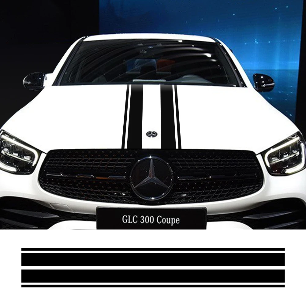 Крышка капота автомобильные наклейки виниловые для Mercedes Benz A GLA GLC CLA 45 AMG W176 C117 W204