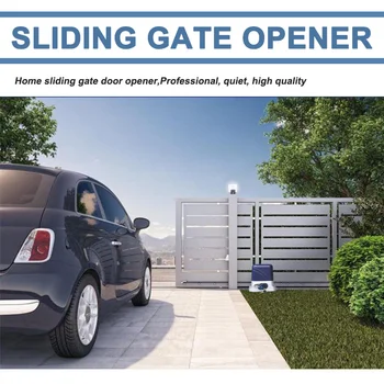 

Automatic Sliding Gate Opener with Nylon racks 4m Hardware Sliding Driveway Security Kit Optional