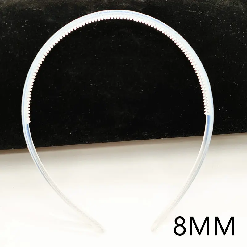 Clear Plastic Headband 50pcs 8mm girl bow