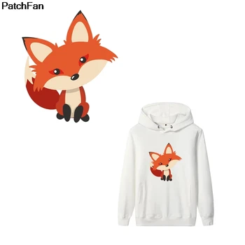 

20pcs/lot Patchfan Fox Ironing Transfers Patches Heat Press Stickers for Families Lovely Patch DIY Appliques Parent-childs A2529