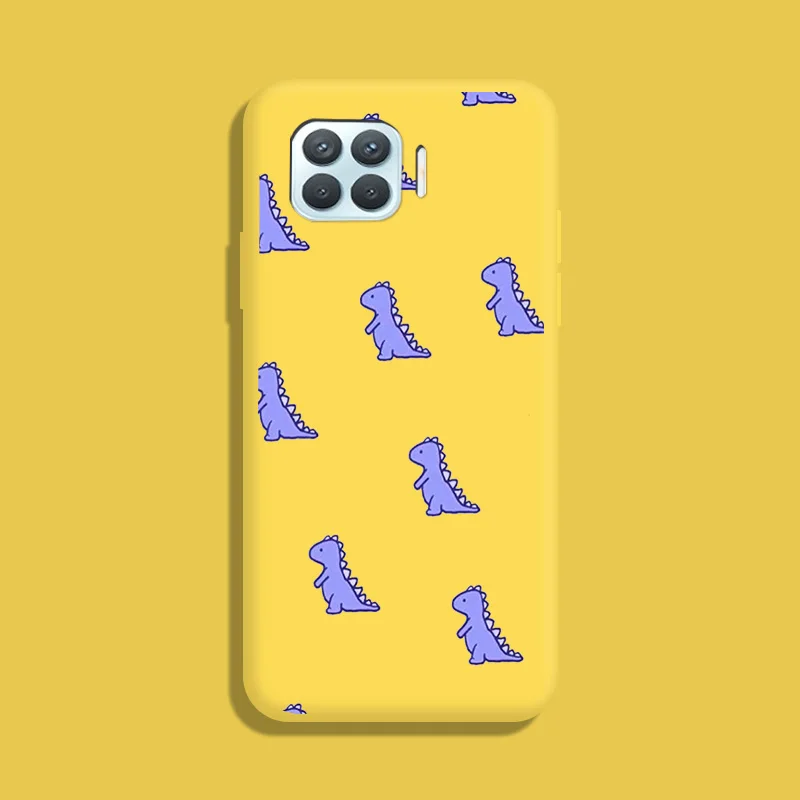 Dinosaur TPU Soft Shell For OPPO F17 Pro A93 4G Case Silicone Personality Tide Case For OPPO Reno 4 Lite Case Cute Fundas oppo flip cover Cases For OPPO