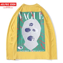 Aelfric Eden Забавный принт с длинным рукавом для мужчин осень зима Harajuku мода Хип Хоп Футболка Повседневная Уличная Топы оверсайз