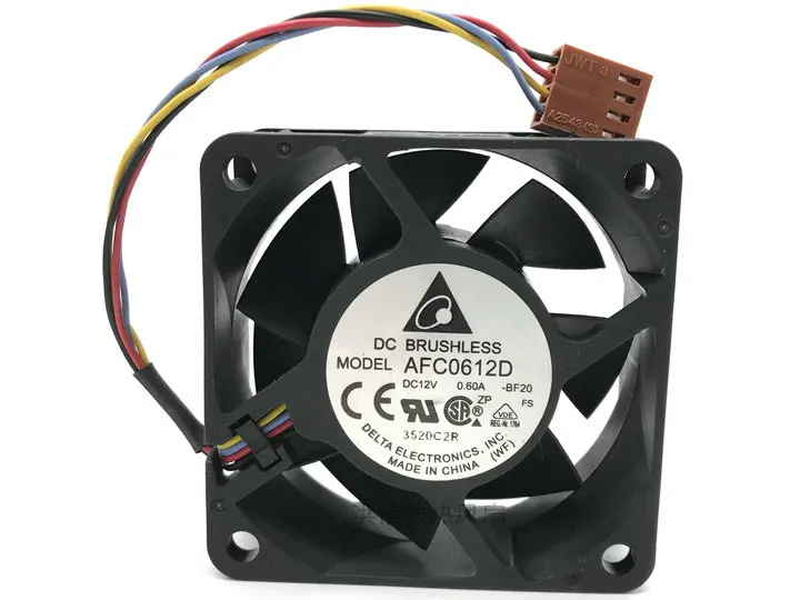 

High CFM 60mm DC 12V Cooling Fan for Miner Power Supply,AFC0612D 60X60X25mm Dual Ball Bearing 4Pin Pwm Cooler 0.60A