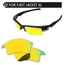 Papaviva 24K золотое зеркало поляризованные Сменные линзы для быстрой куртки XL Солнцезащитные очки в оправе UVA и UVB Защита