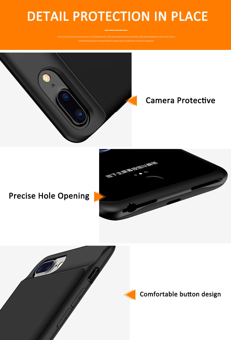 JAVY портативное зарядное устройство для iPhone 6, 6 S, 7, 8 Plus, чехол для зарядного устройства для iPhone X, S, ультра тонкая зарядка, power ban