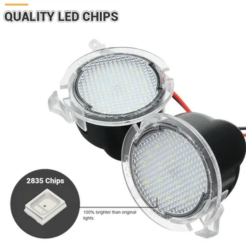 

1 Pair Side Mirror Lights LED Puddle For Ford F150 Edge Fusion Taurus Explorer 12000K Super Blue 12V