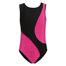 Детский танцевальный костюм для гимнастики для девочек, дышащий мягкий модный костюм для гимнастики без рукавов в сдержанном стиле, подходящий цвет