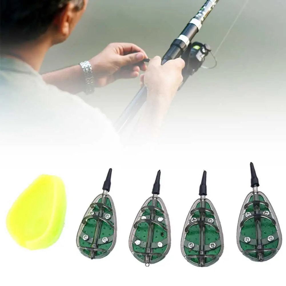 Fish Lure Quick Release Mould Fishing Carp Terminal Tackle Combo Inline Method Feeder Set Bait Thrower Lead Sinker | Спорт и