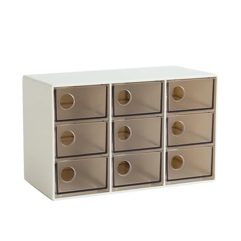 Plastic Makeup Organizer Jewelry Box Cosmetic Organizer Makeup Box Lipstick A Three-Story Makeup Storage Nail Polish Organizer