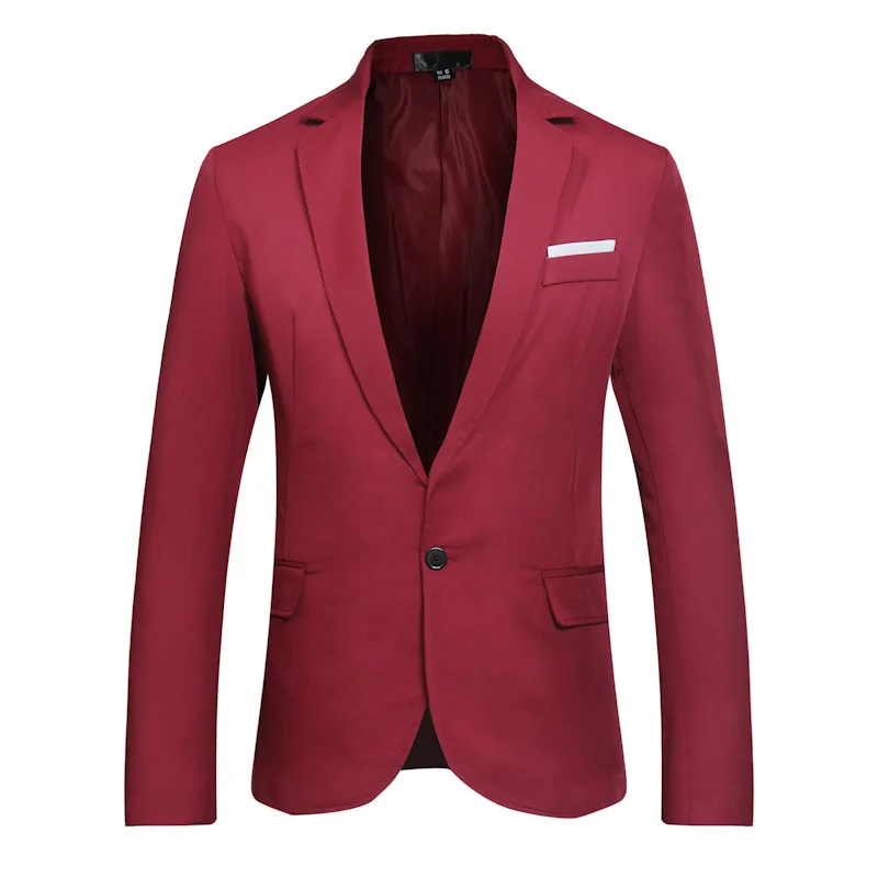 

Multi-color Suit Coat Men Simplicity Single Breasted Pocket Decoration Autumn And Winter Casual Business Small Suit