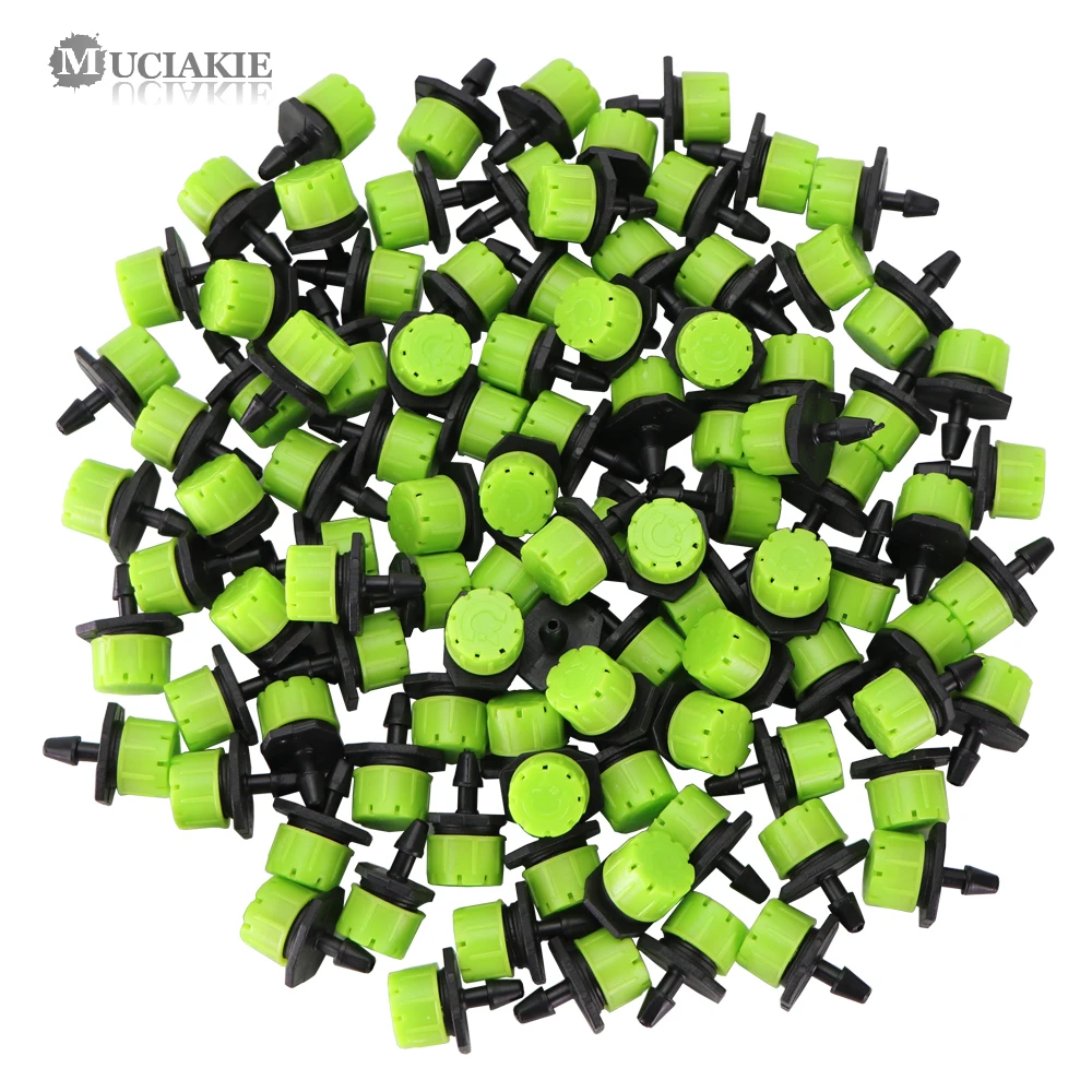 MUCIAKIE 30-1000PCS Apple-green Adjustable 8-Hole Drippers Garden Micro Emitter Mini Irrigation Nozzles Greenhouse Yard Watering