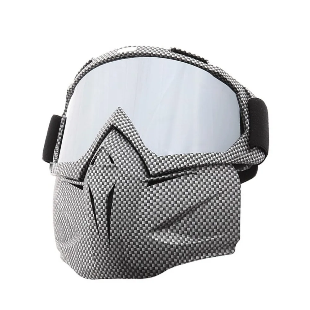 Motorcycle Mask Goggles And Mouth Filter for Motorcycle Helmet Moto Casque Casco Capacete Open Face Detachable Goggle Helmets