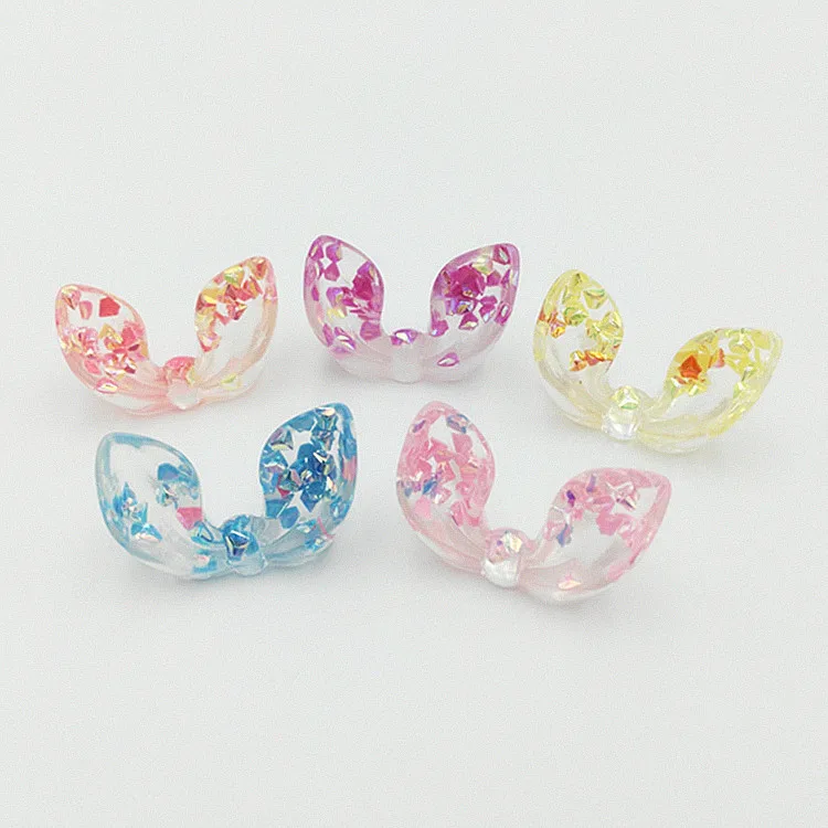 10Pcs Miniature Glitter 3D Bow Resin Cabochon Flatback Handmade DIY Material Kid Hair Accessories Embellishment for Scrapbooking | Дом и сад