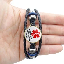 Браслеты-талисманы I'm Diabetic для женщин и мужчин, медицинские алерты, ID браслеты, плетеный браслет для диабетиков, медицинский Предупреждение ющие ювелирные изделия