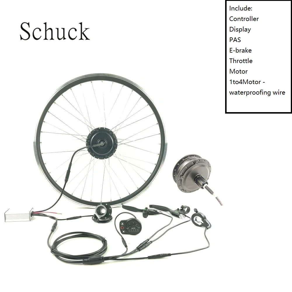 

SCHUCK E-Bike Kit RearCASSETTE Wheel Motor 48V500W Electric Bike Conversion Kit Hub Brushless Controller With KT LED900SDISPLAY
