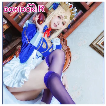 

DokiDoki-R Game Cosplay Fate Grand Order Lancer Artoria Pendragon Cosplay Maid Costume Women Game Fate Costume Artoria Pendragon
