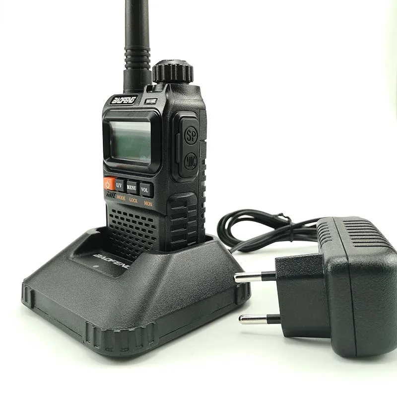 Baofeng УФ-3R+ плюс Мини Портативная рация 3W UHF& VHF двухстороннее радио Comunicador UV 3R Hf приемопередатчик Ham Радио Uv 3R станция