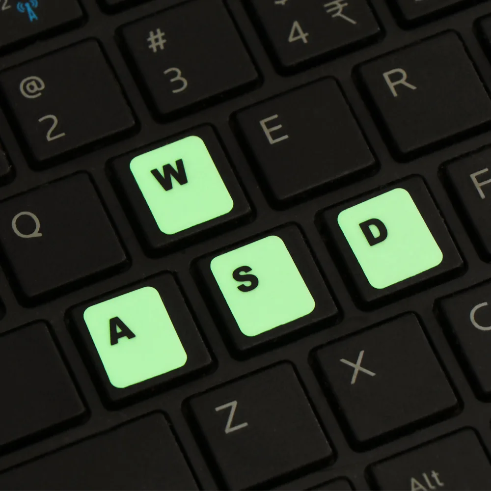 Luminous Keyboard Stickers Letter Protective Film Alphabet Layout For Laptop PC Spanish/English/Russian/Arabic/French Language-1