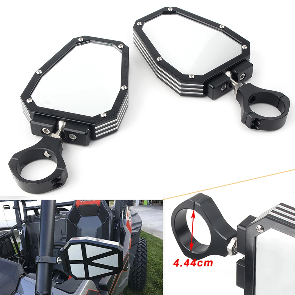 2pcs UTV Offroad Reaview Side Mirrors Rear View Mirror 1.75" Roll Bar