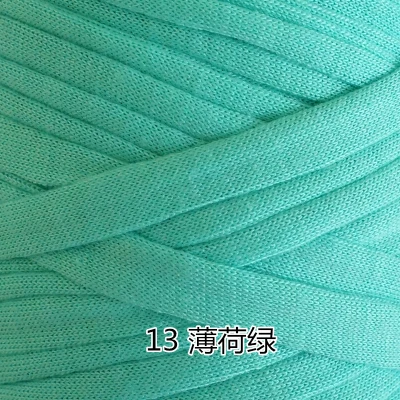 13 mint 210 г/шт. необычная пряжа для ручного вязания, толстая нить для вязания крючком, тканевая пряжа «сделай сам», сумка, ковер, подушка, хлопковая ткань, футболка, пряжа - Цвет: 13 mint
