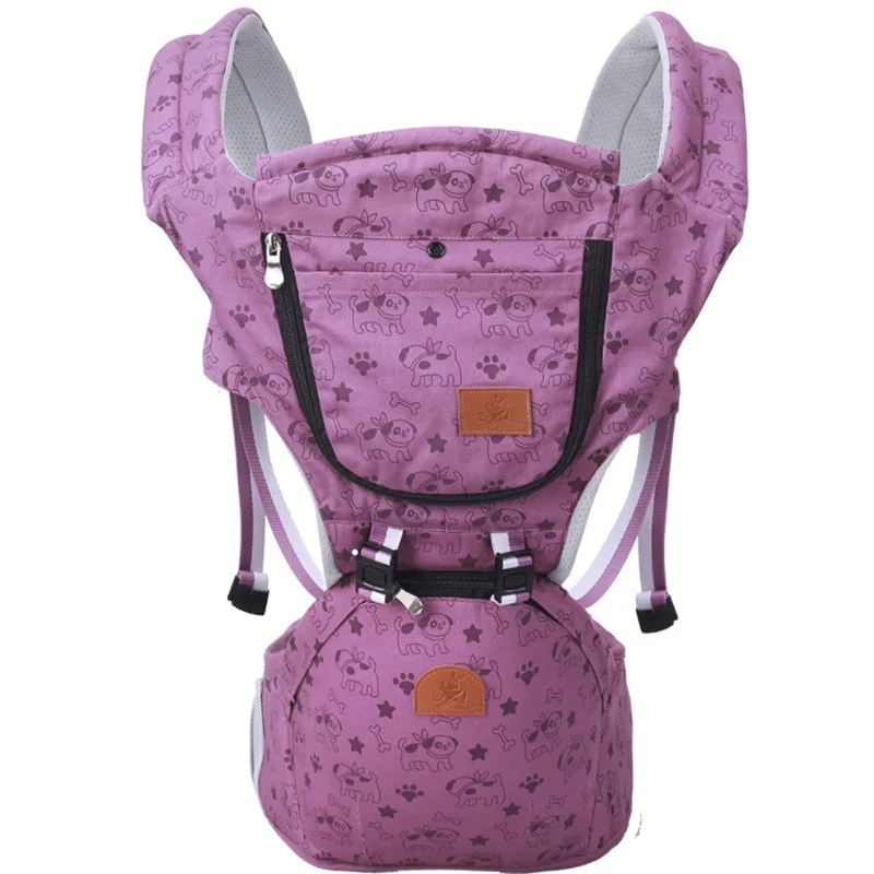 Эргономичный слинг младенческий детский Хипсит Перевозчик фронтальная эргономичная кенгуру слинг для новорожденных для путешествий - Цвет: Purple