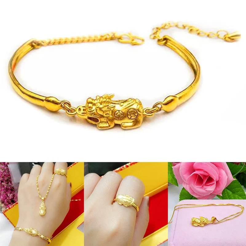 

Brass Bracelet Brave Troops Animal Design Bracelet Jewelry for Couple Women @M23