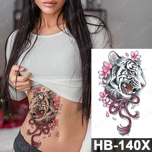 Waterproof Temporary Tattoo Sticker Dark Old School Moth Butterfly Flash Tattoos Snake Rose Body Art Arm Fake Tatoo Women Men 44-HB140X