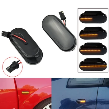 

LED Dynamic Side Marker Turn Signal Light Indicator For VW Bora Golf 3 4 Passat 3BG Lupo Polo SB6 SEAT Ibiza Leon Skoda Ford