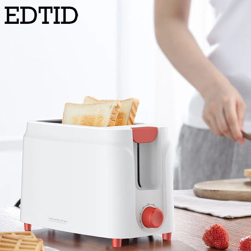 EDTID, домашний мини-тостер, электрическая хлебопечка, полностью автоматическая машина для завтрака, тостовая печь, 2 ломтика, 680 Вт, ЕС