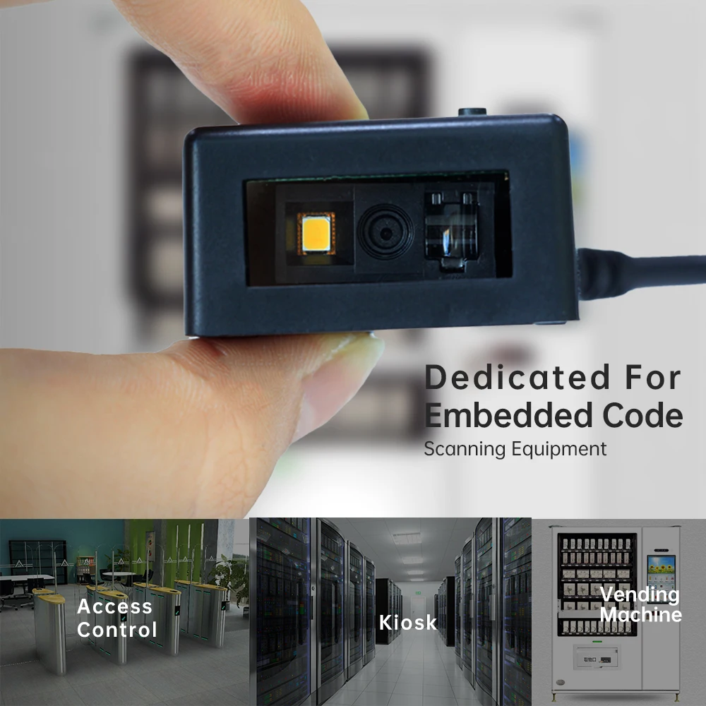 TEKLEAD RS232 Serial USB Barcode Scanner CCD/2D/QR bar code Reader Mini Automatic Scan Module for Kiosks Mobile Payment