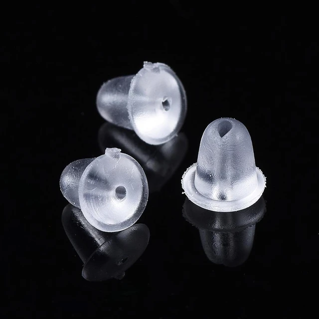 Clear Earring Backs, 200PCS Plastic Earring Stoppers, Tube Earring  Findings, Hypo-allergenic Jewelry Accessories