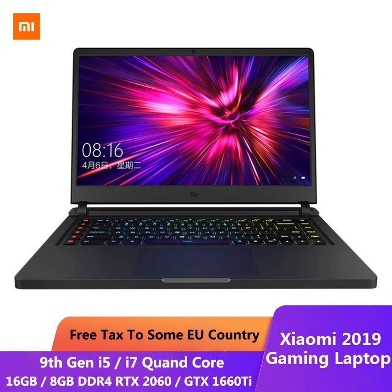 Original Xiaomi Mi Game Laptop 15.6 inch Upgrade i5 8G / i7 16G DDR4 144Hz GTX1660Ti / RTX2060 NVIDIA 6GB DDR6 E-sports Computer