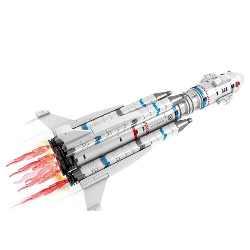 

332Pcs Space Series Carrier Rocket Block Set 3D DIY Explore Science Lab Model Building Blocks Bricks Toys Juguetes Xmas Gift