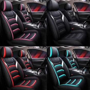 

Universal Black Car Front Seat Cushion Cover Non-Slip Protector Mat Waterproof PU Leather Sweatproof Auto Interior Accessories