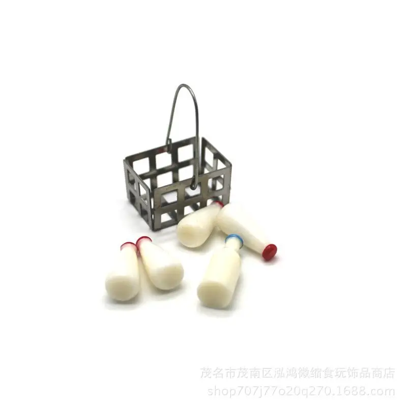 

Japan Dollhouse Accessories Scene Model Toy Decoration Creative Earrings Accessories Mini Milk Basket