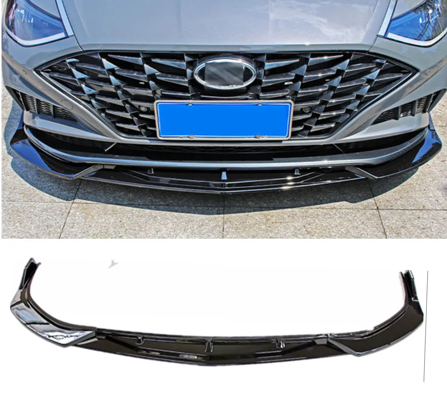 For Hyundai Sonata 2020 2021 Combat Black RED Front Bumper Under